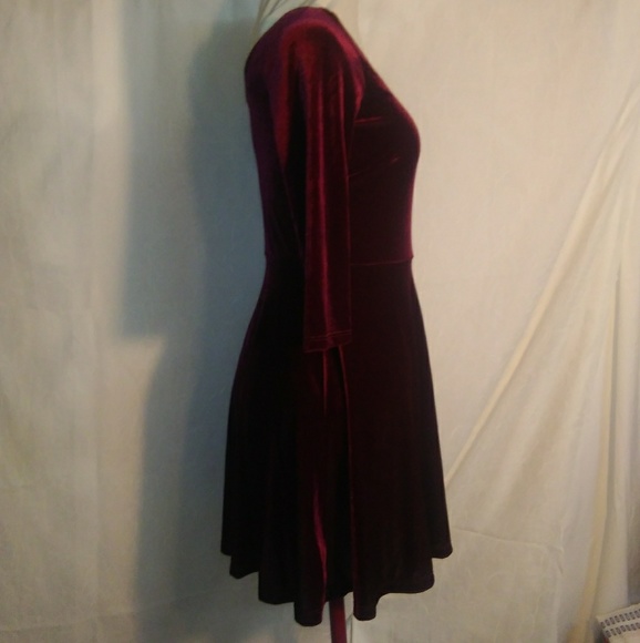 Vola La Fe Red Velvet Dress Small - Picture 6 of 8